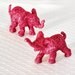 Hot Pink Elephants Jungle Safari Baby Shower Decorations in Magenta Glitter for Wedding Table Settings, or Fuchsia Girly Girl Nursery Decor