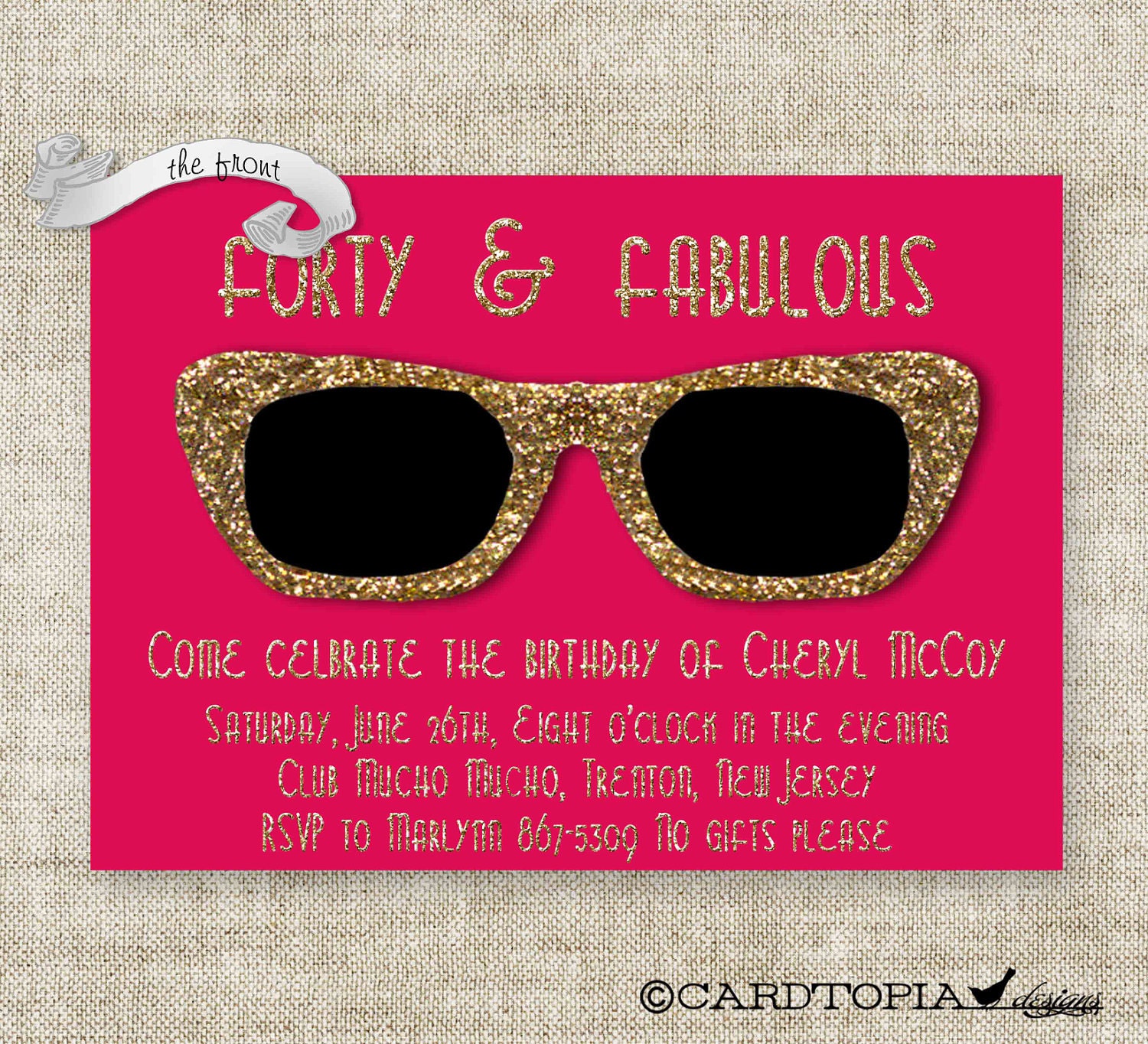 GOLDEN BIRTHDAY PARTY Invitations for Adult Woman or Girl Printable Custom Cards Party Invitations - 101191682