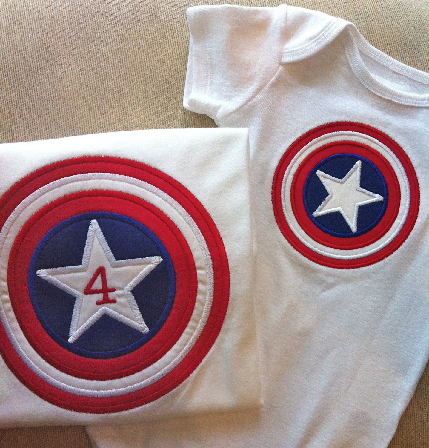 Hero Applique  - Captain America Birthday Shirt