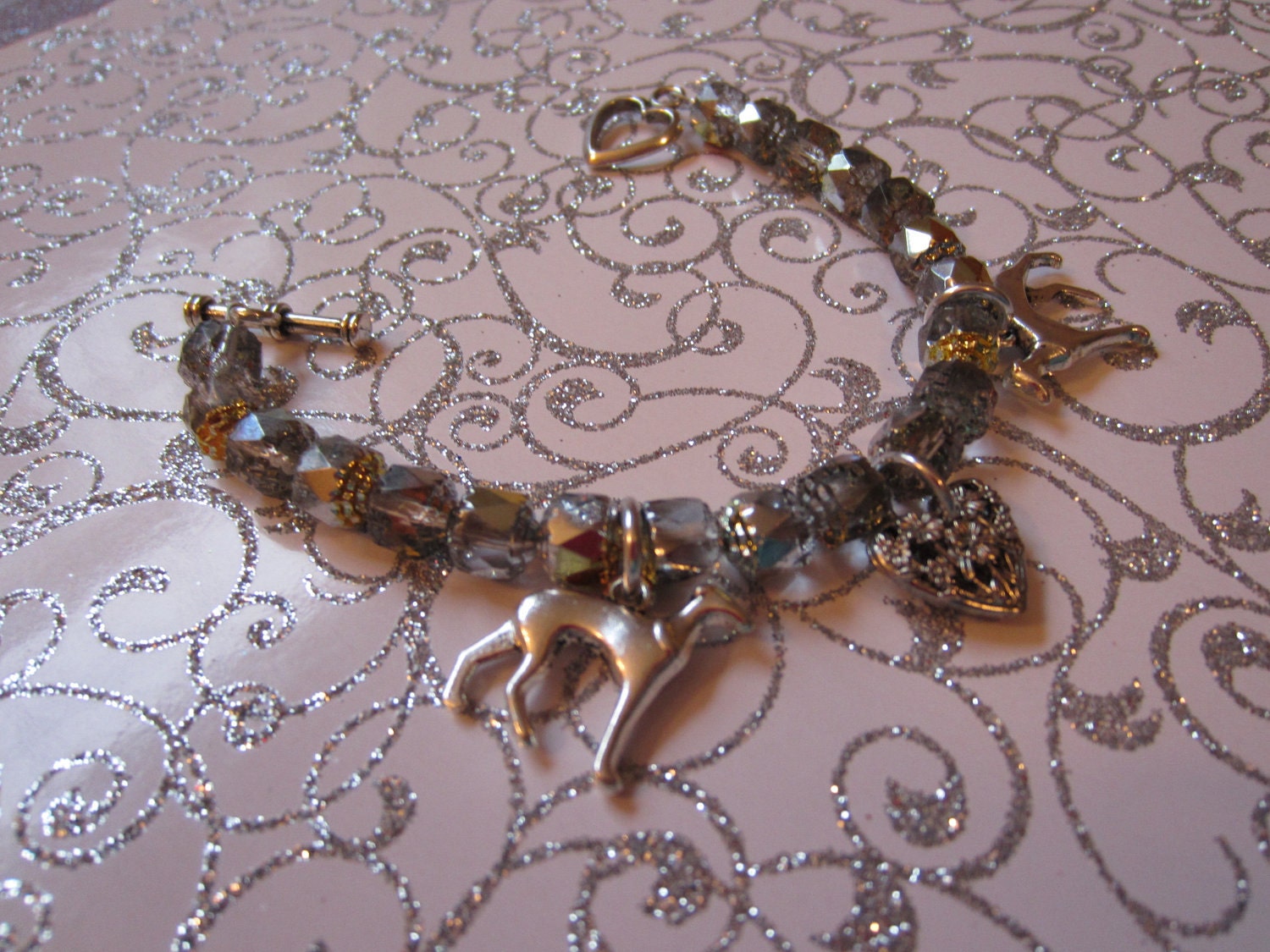 Cathedral bead Greyhound bracelet