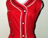 Adorable KITSCH 1940's/50's Cotton RICK RAC Day Dress