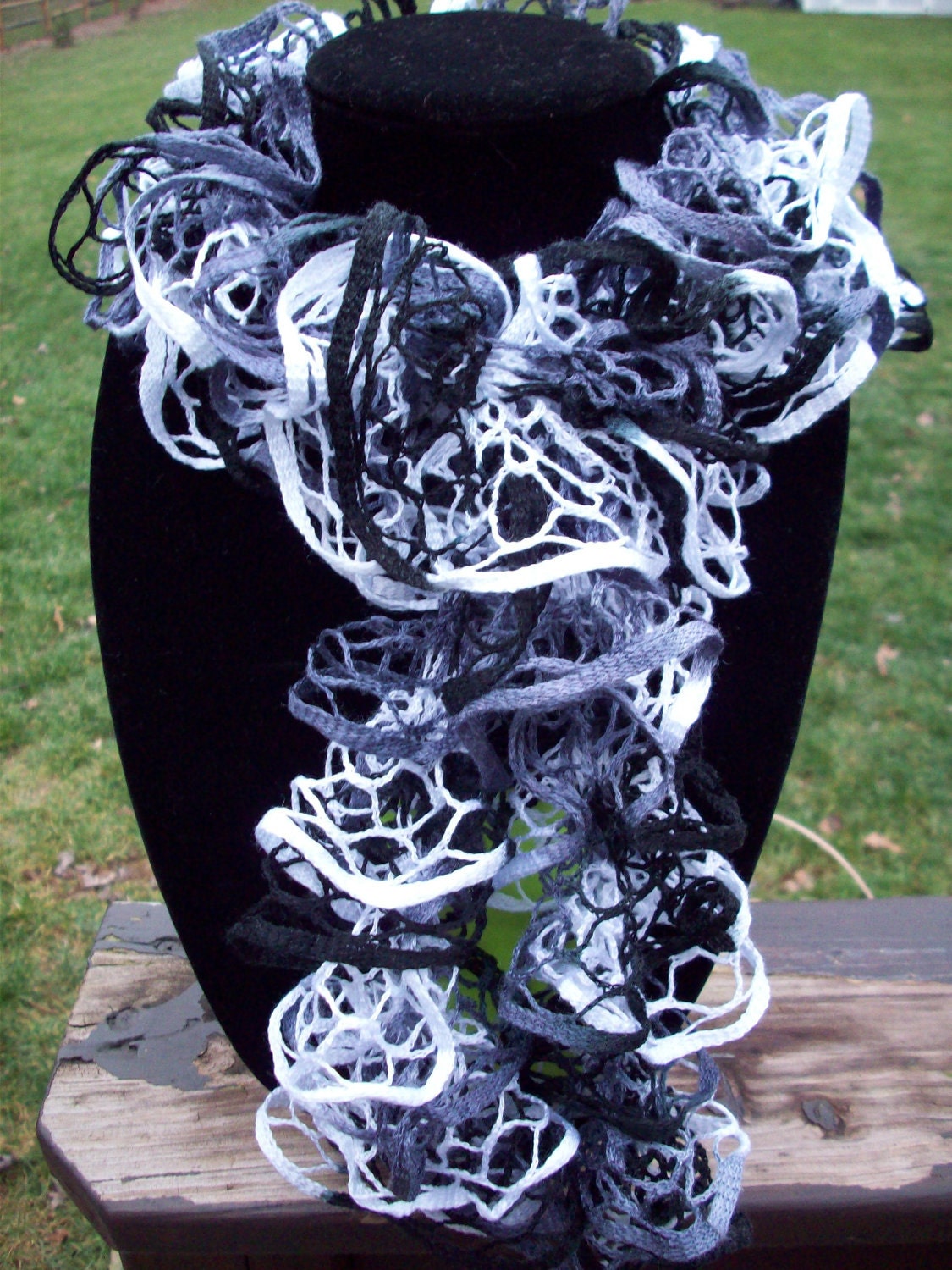 Ruffle Scarf, Classic Film READY TO SHIP