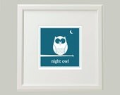 8x8 Night Owl Print (More colors available)