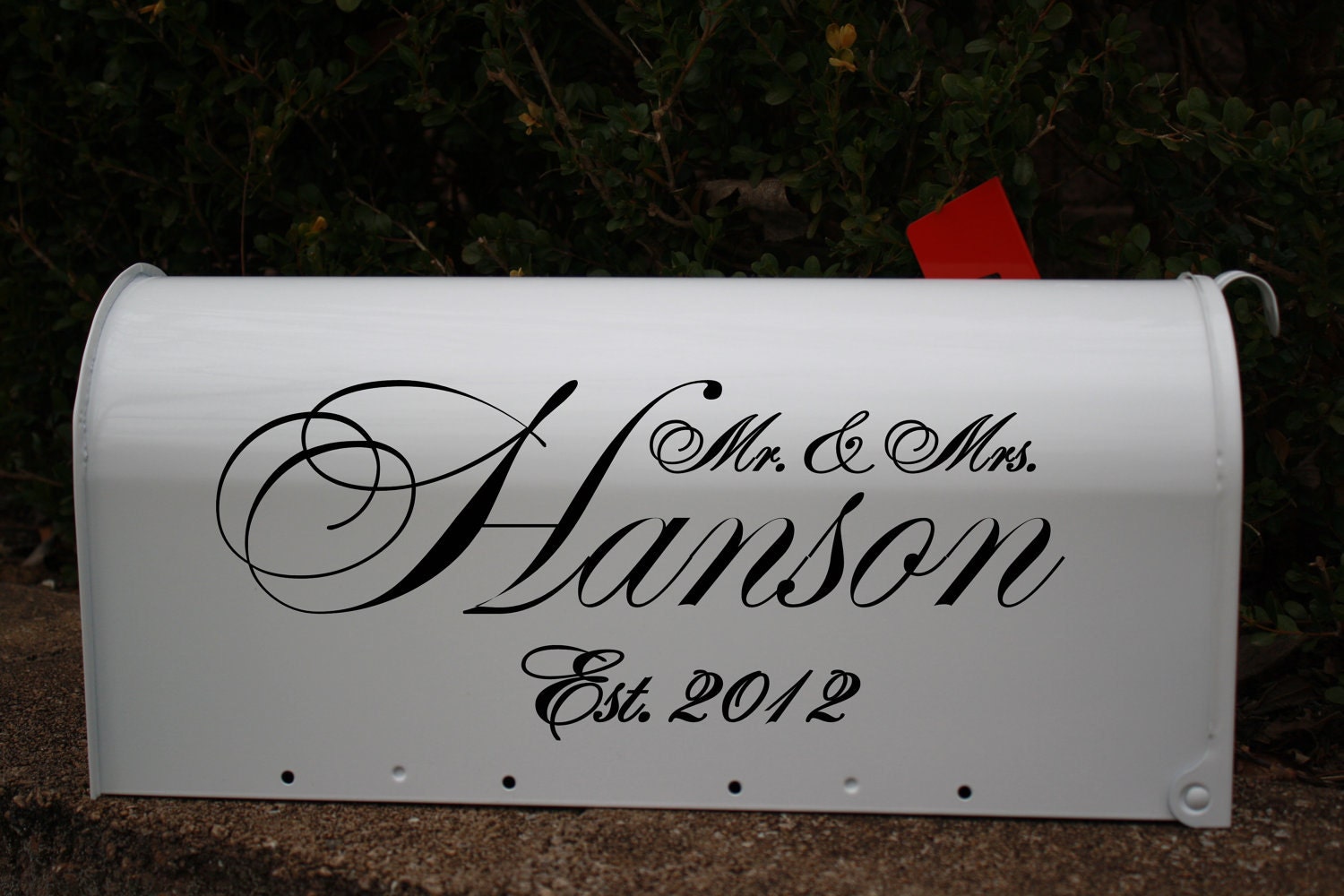Personalized Mailbox DECAL- Wedding Gift card holder