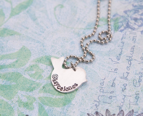 Personalized Hand Stamped Twitter Username Necklace
