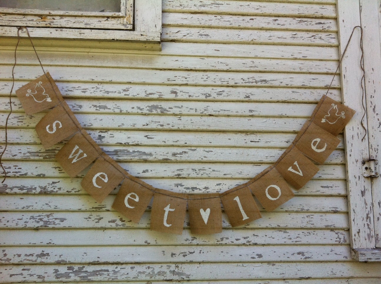 SWEET LOVE Burlap Banner - BURLAP Banner
