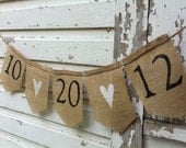 SAVE the DATE BURLAP Banner
