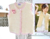 SALE Crochet Sleeveless Girly Vest Top with My Melody Brooch - Made to Order