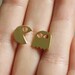 Gold Pac man Post Earrings, Pacman Jewelry, Pac man Studs, Computer Game, Geekery Jewelry, 80's- Handmade- Free Shipping- Ready to Ship