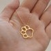 Dog Paw, Cat Paw Gold Necklace, Gift for Pet Lovers, Cute Animal Paw Jewelry- Handmade