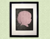 Unique Custom Silhouette Portrait - Vintage Chic 1
