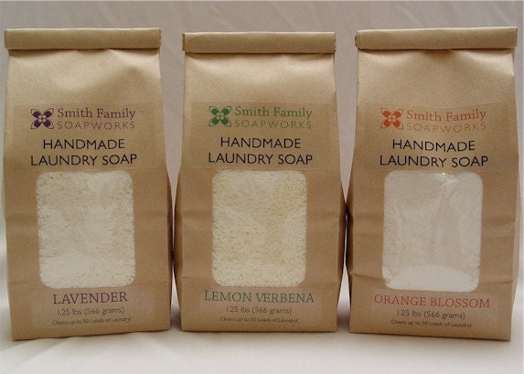 Natural Laundry Soap, 3 Bags, Handmade Laundry Soap, Cleans up to 150 loads of Laundry