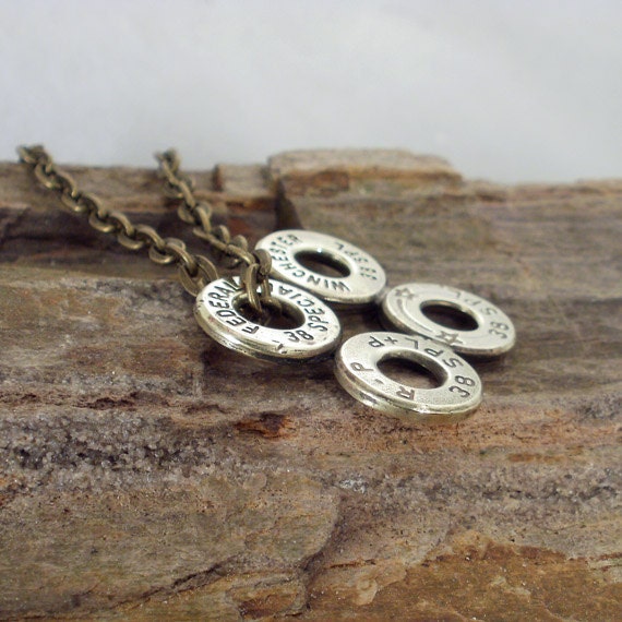 Bullet Casing Jewelry - 38 SPL Four Casing Necklace