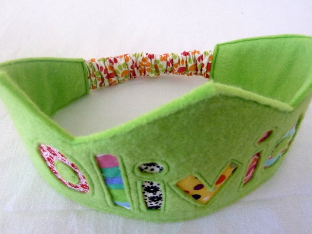Felt Crown Birthday Crown -  Personalized - Green