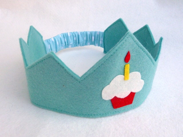 Birthday Crown Felt Crown Cupcake Birthday Cake 24 colours to choose from