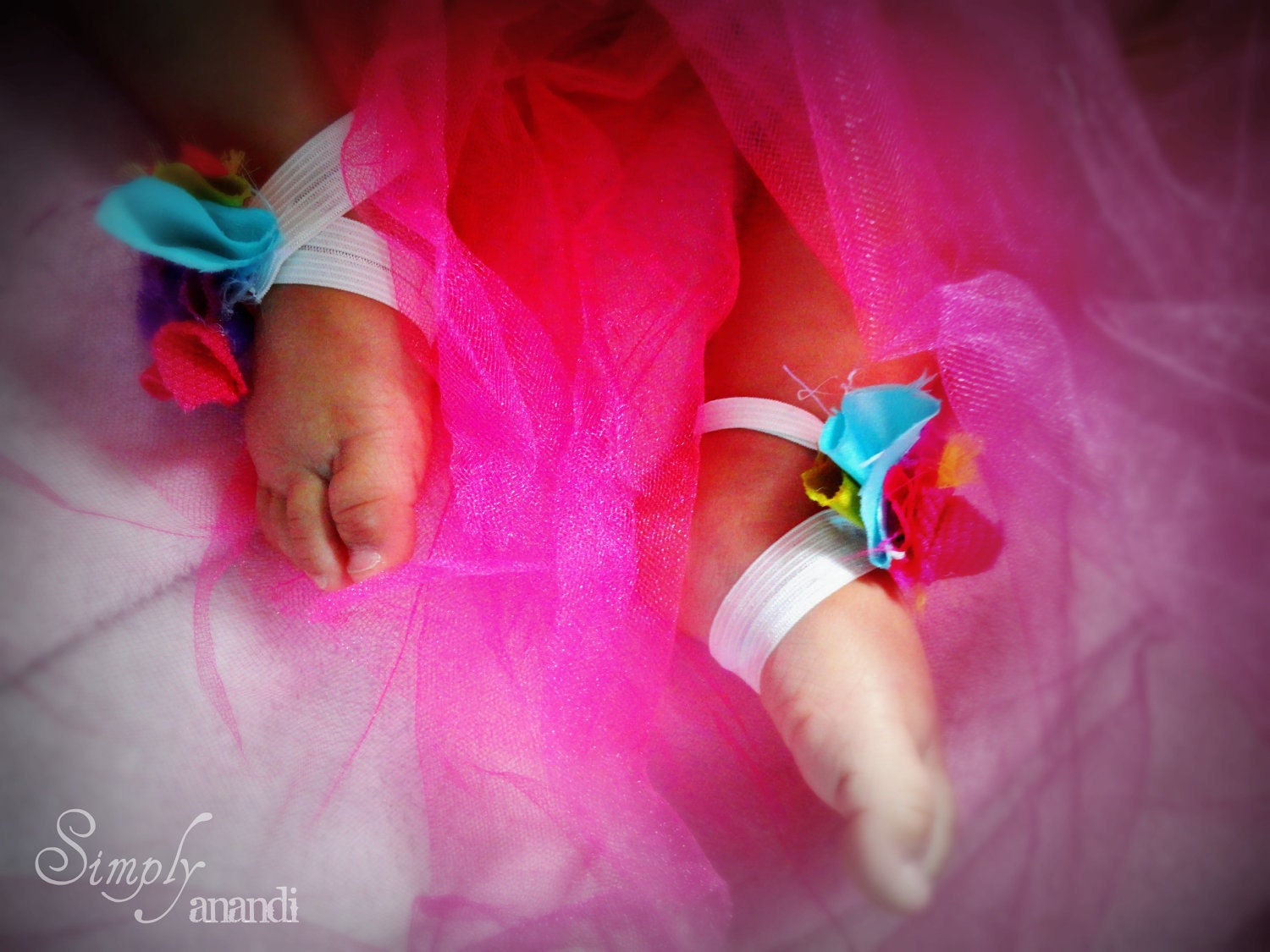 Baby Sandals baby girl--Spring barefoot sandals--confetti flower Sandals--barefoot Sandals for baby--infant through toddler size