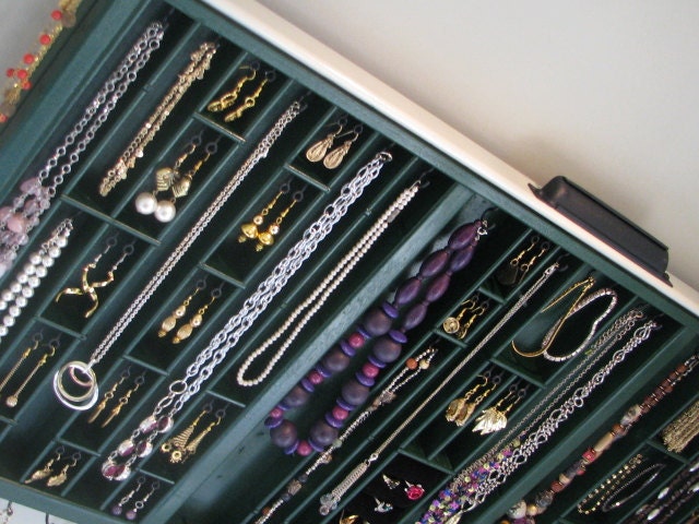 Wooden Jewelry Organizer - with ring cubby