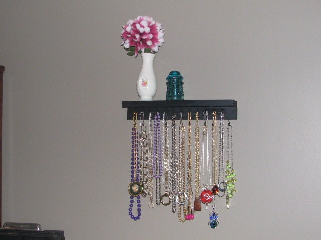 Necklace Organizer Display with shelf