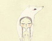 A5 print // Anirniq, the inner spirit // Inuit myth series // 6x8