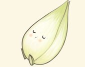 endive art print // Lovely vegetables series // 6x8 print