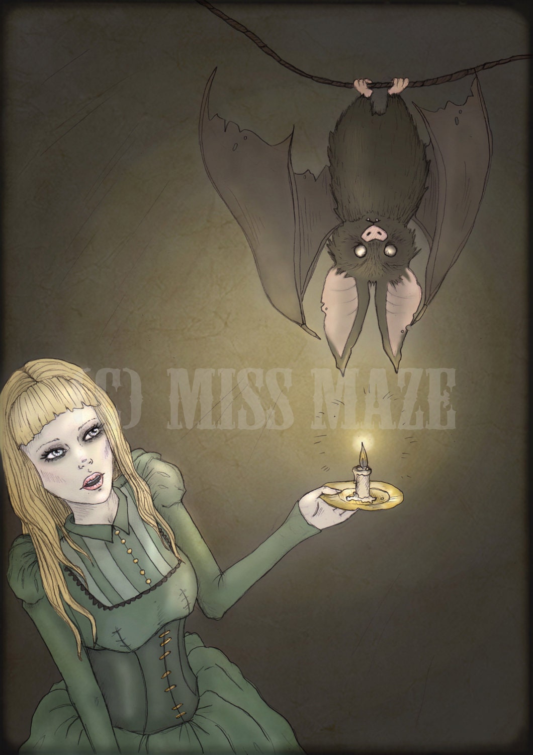 SALE: Little Bat A5 Greeting card