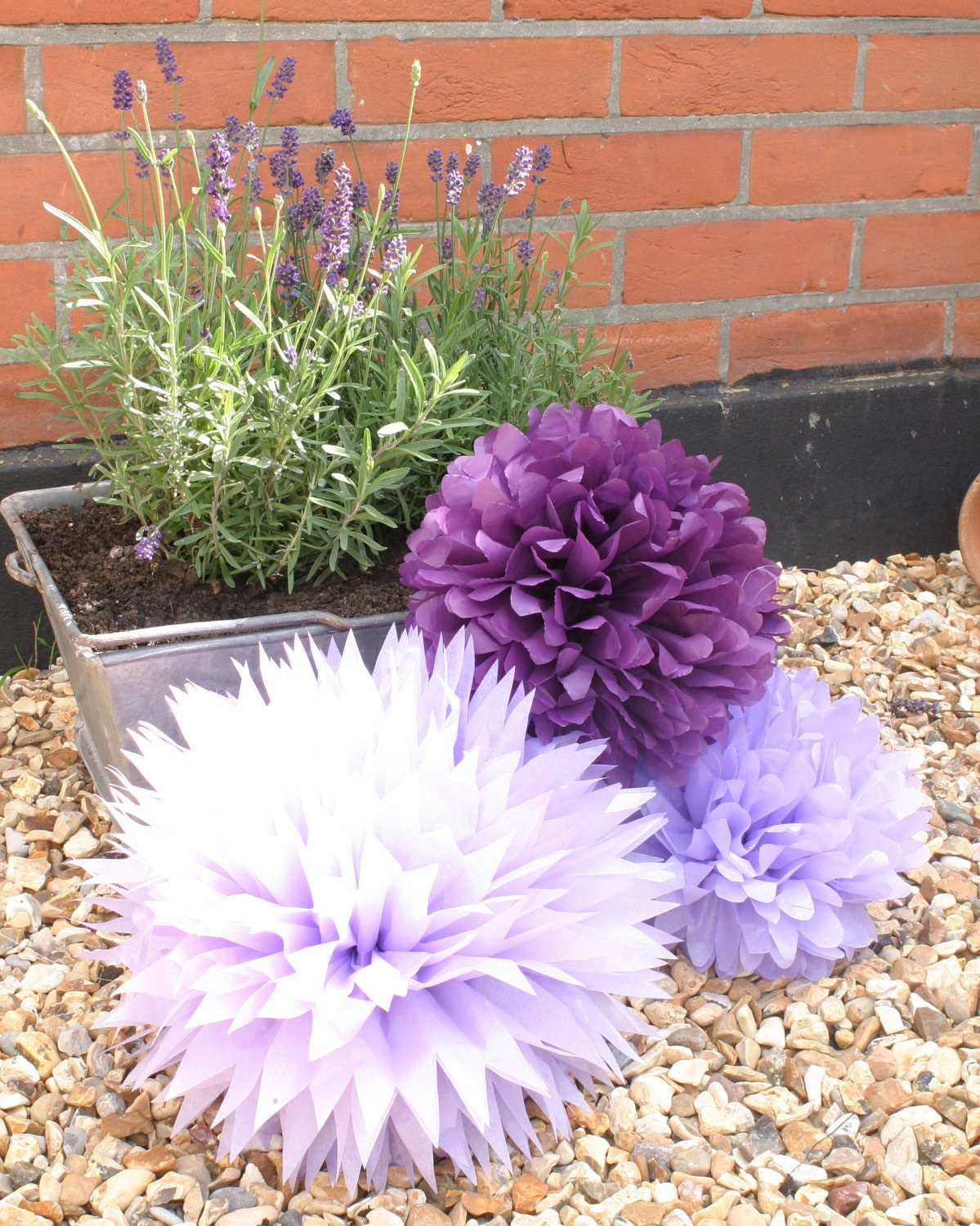 Tissue Paper Pom Poms - Set of 3 in your colour choice - Dessert Table - Wedding - Birthday Party Decorations
