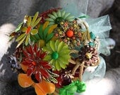 Bridal Brooch Bouquet designed with brooches in your color scheme