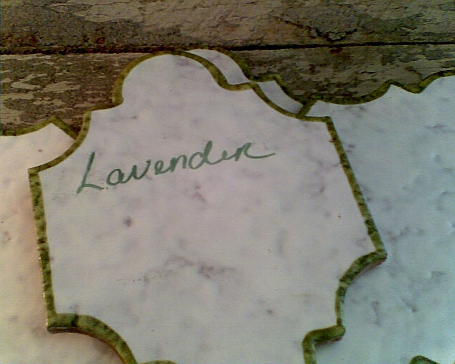 Set of Three Vintage Italian Tiles / Garden Markers