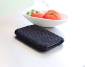 crochet cover, sleeve or case for iPad mini /  kindle / kindle fire HD / eReader / nook / nexus 7 in SABLE black
