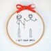 Funny Christmas Ornament, "I got your back" Stick Figure Ornament