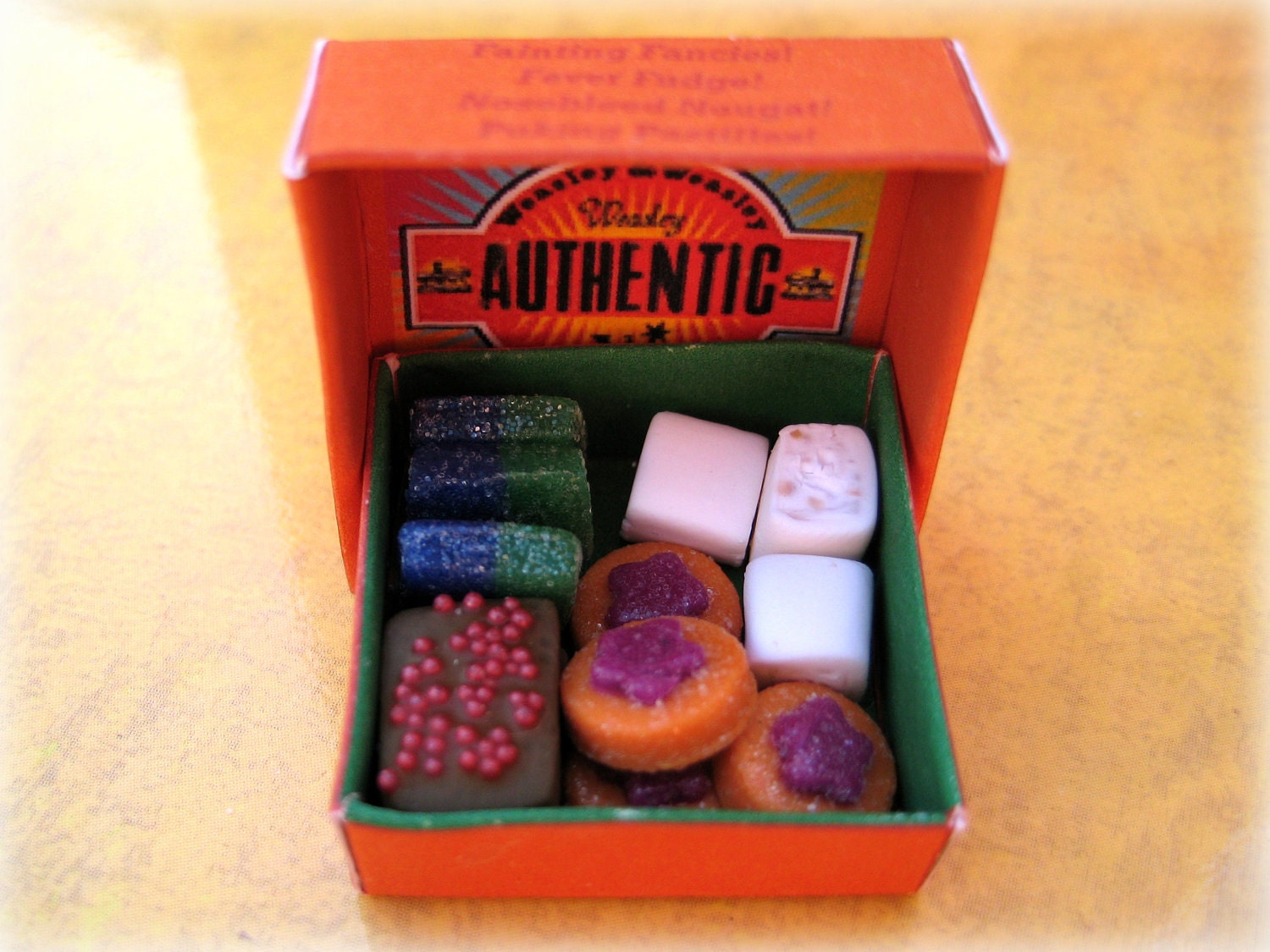Skiving Snackbox by the Weasley brothers in dollhouse miniature