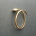 Art Deco Snake Bracelet . Sterling Silver Vermeil . Gold Plate . 1920s .