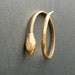 Art Deco Snake Bracelet . Sterling Silver Vermeil . Gold Plate . 1920s .