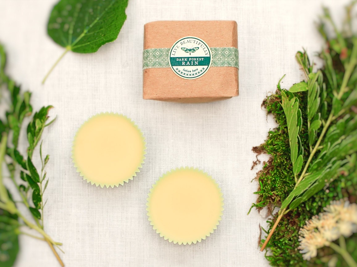Lotion Bars, Dark Forest Rain - Masculine, Earthy, and Citrus - All Natural