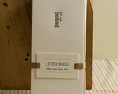 Letter F : Letterpress Notepad / Stationery Set