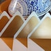 Exotic Lace: Moroccan Inspired Bronze.  Set of four hand embossed cards with lined envelopes.