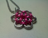 Handmade Chainmail Japanese Flower Pendant
