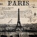 Antique Postcard Fancy French Paris Illustration Digital Download for Papercrafts, Transfer, Pillows, etc No 2665