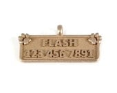 Paw Print Personalized Dog Name Tag Plate