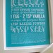 8x10 Kitchen Art Print of Old Fashioned Ice Box Cookie Recipe with Handlettering