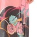 summer skirt midi // bird print // pink // vintage 80s // tropical novelty motif // semi sheer // medium