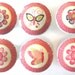 Handmade Taffy Flower and Butterfly Dresser Drawer Knobs - set of 6