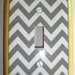 CUSTOM ORDER Red Zig Zag Double Switchplate Cover and 2 outlet covers