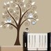 Children Nursery wall decal swirl tree wall decal owls with birds decal tree wall sticker -