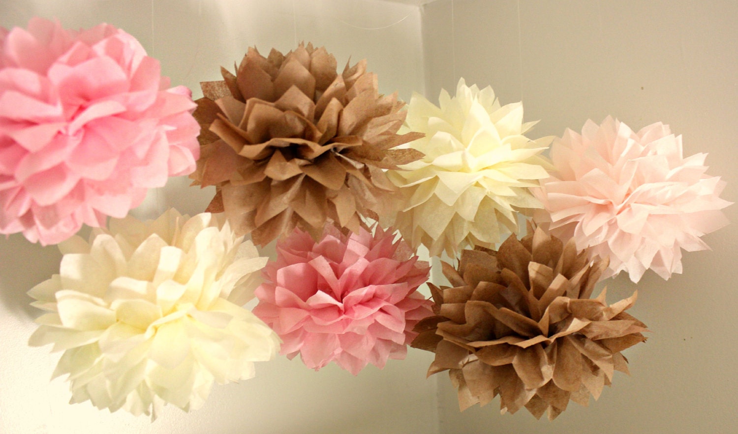 ON SALE 5 Tissue Pom Poms - Chic Goddess Collection - Il_570xn