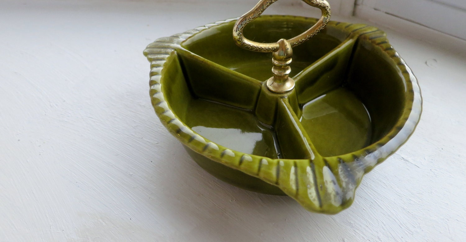 Green Vintage Candy Dish