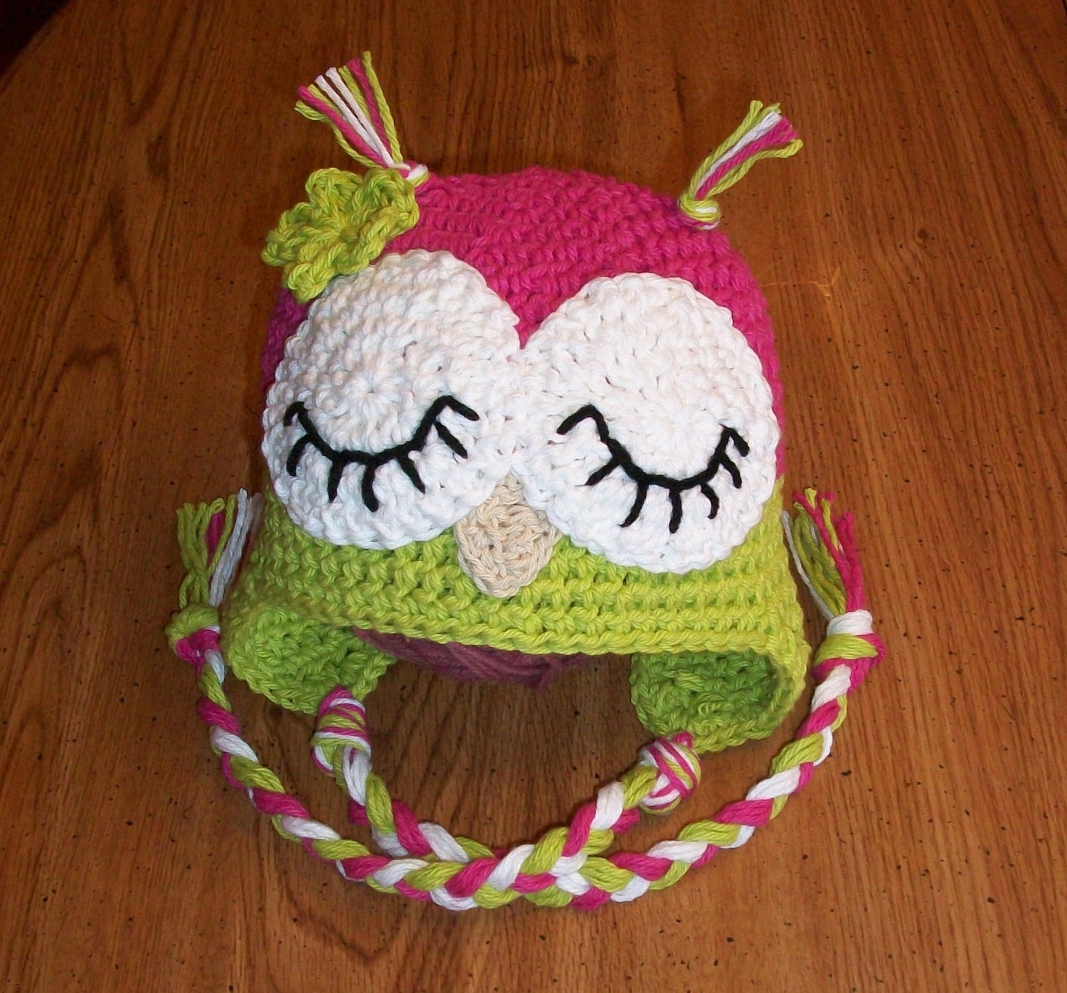 Crochet Owl Hat Toddler/Infant Cotton