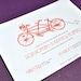 Tandem Bike theme - DIY Printable Weddings Invitation Set: Invitation & RSVP