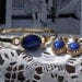 Vintage Avon Faux Lapis Goldtone Bracelet and Earring Set - 1974