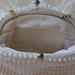 Vintage Beaded Handbag Purse Clutch Bridal white evening bag